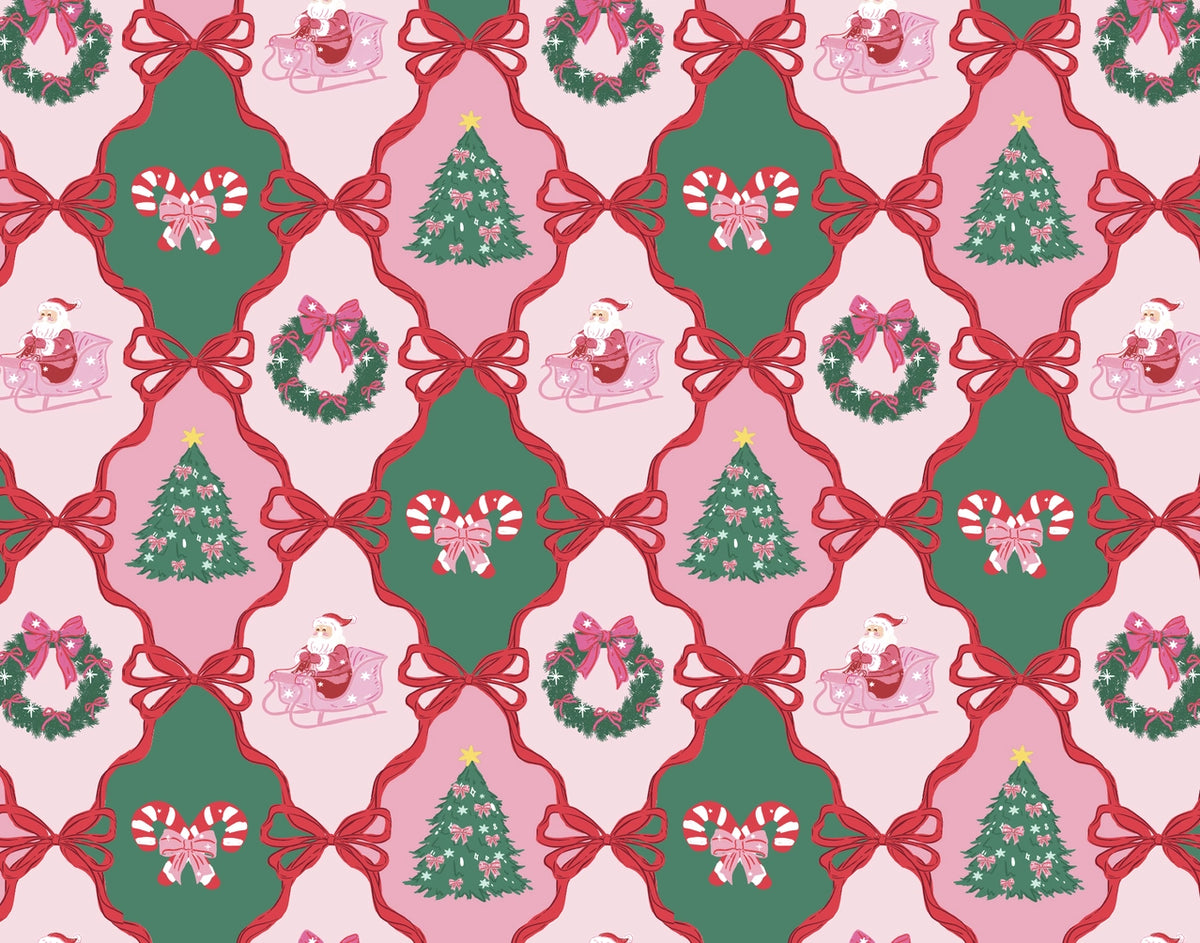 Santa's Candy Cane Christmas Pajama Pants Set