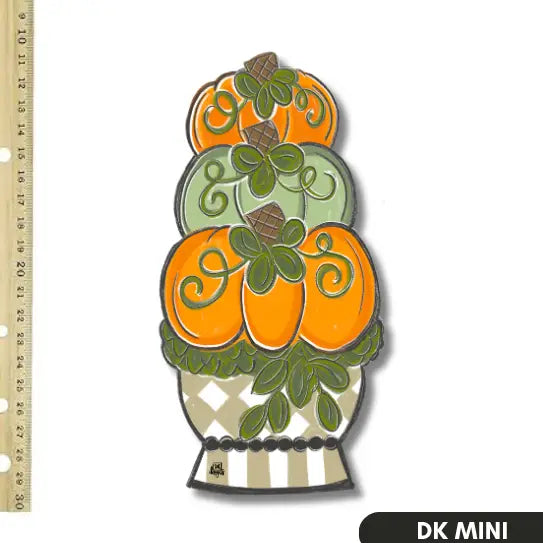 Tan Pumpkin Topiary Mini