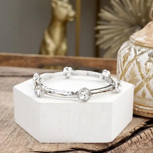 Sparkly Clear Crystal Bangle