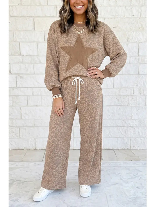 Leopard Print Star Patch Set