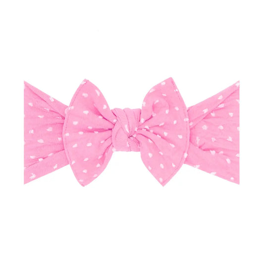 Bubblegum and White Knot Headband