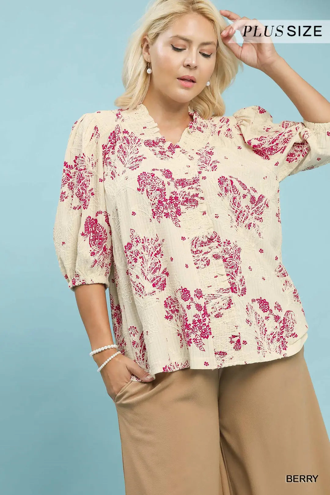 Plus Berry Blouse
