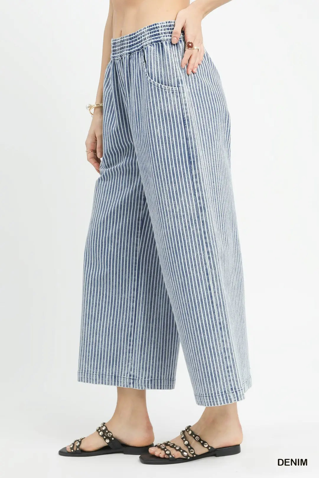 Dark Denim Stripe Pants