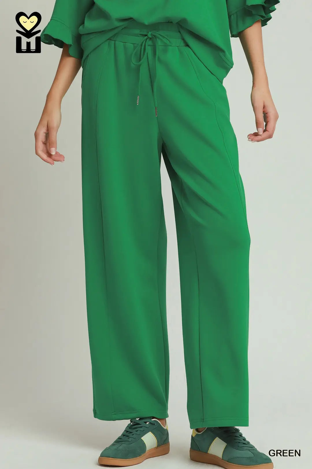 Green Wide Leg Pants