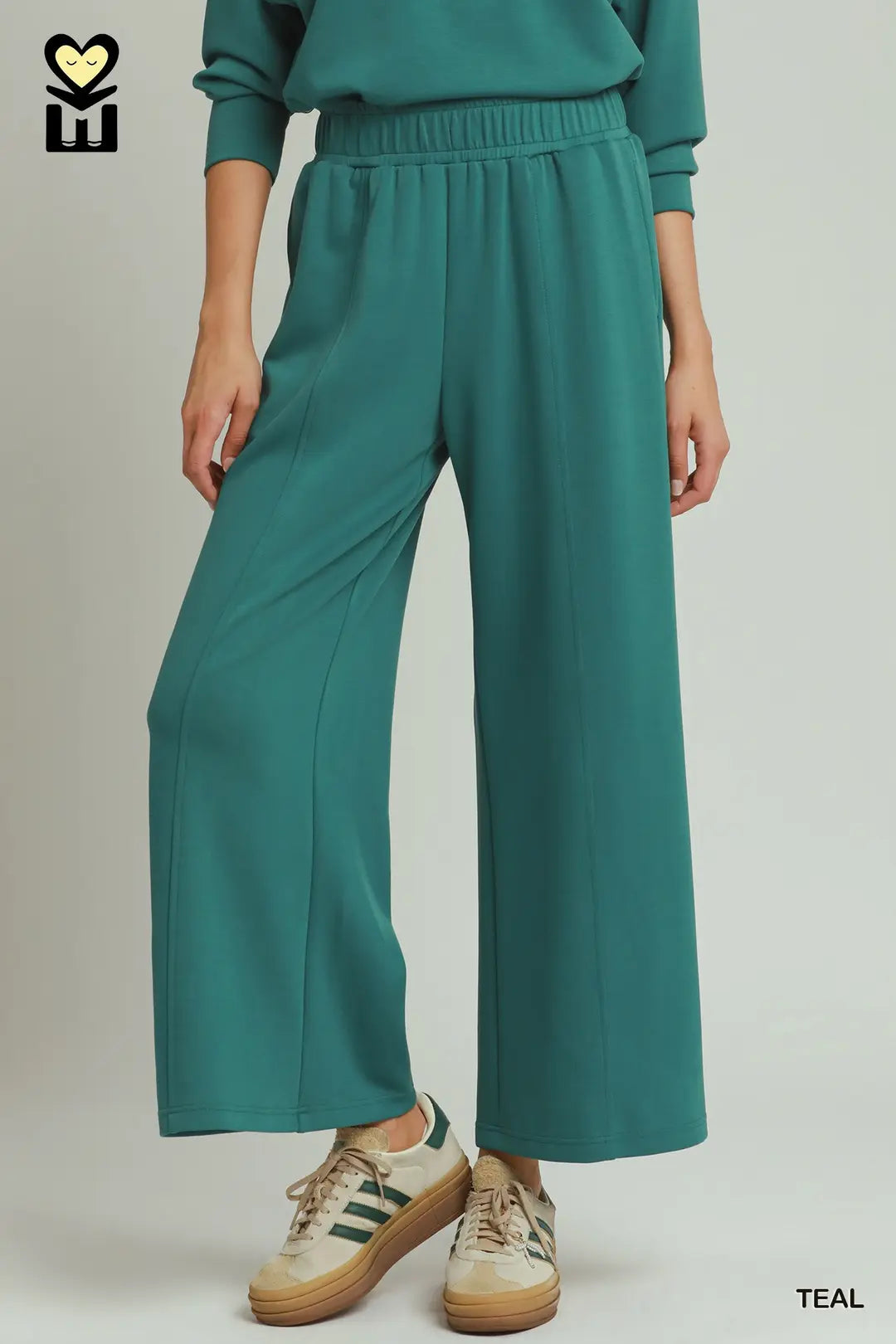 Teal Wide Leg Pants