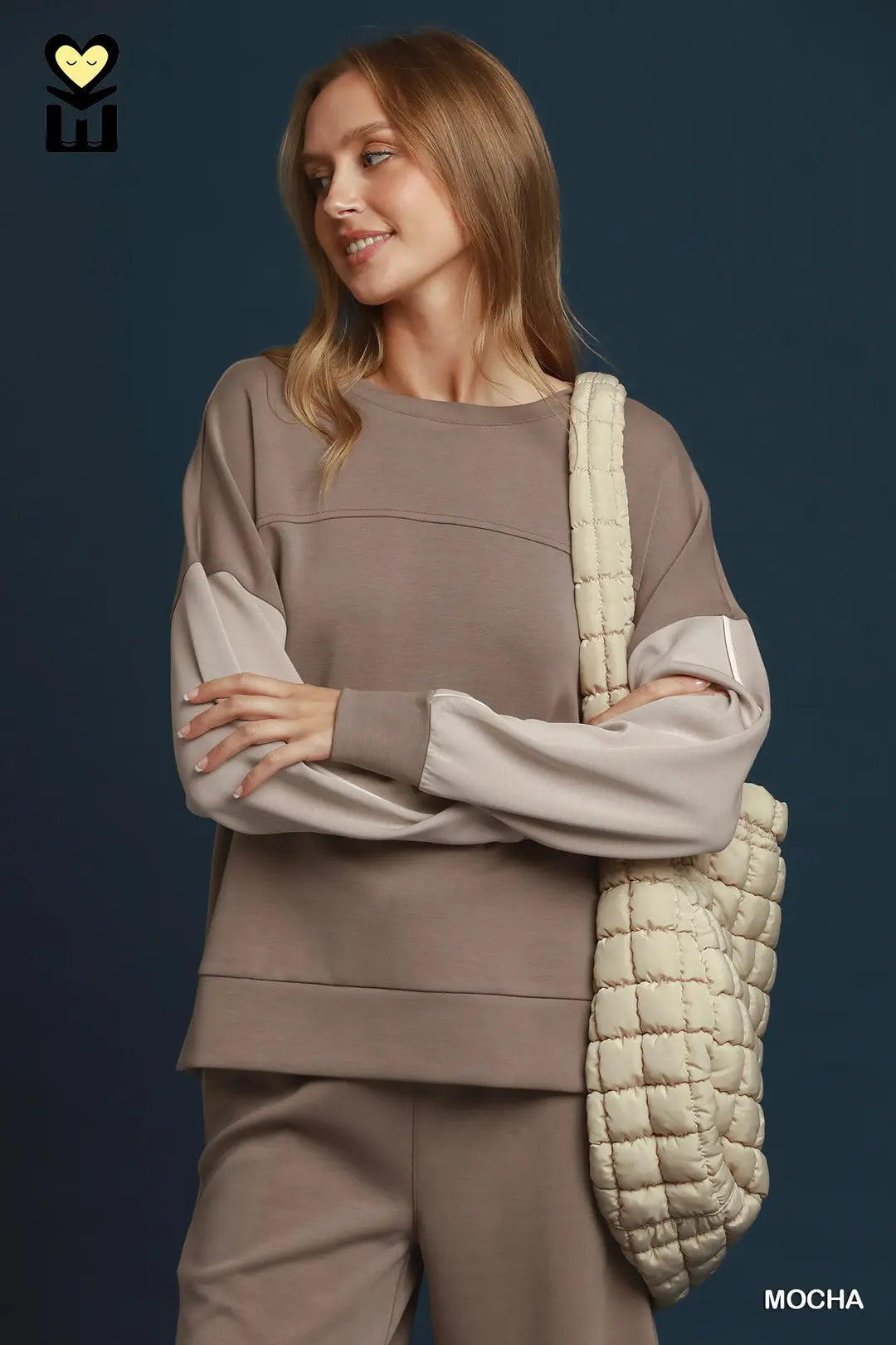 Mocha Colorblock Pullover