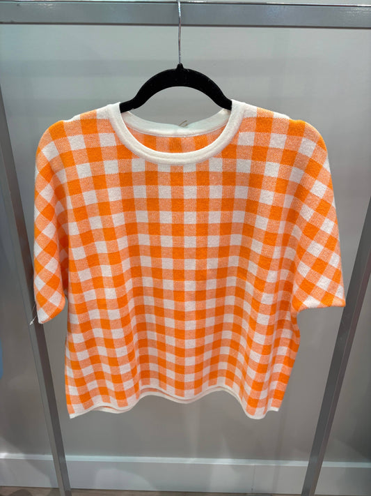 Gingham Check Game Day Sweater