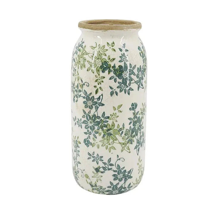 Ceramic Vase w/ Floral Design