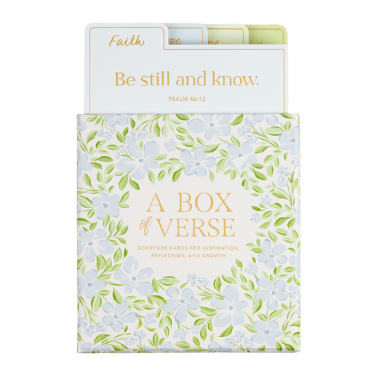 Blue Green Floral Box Of Verse 5x7