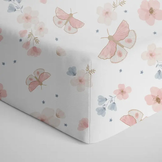 100% Premium Cotton Flower Jersey Fitted Sheets