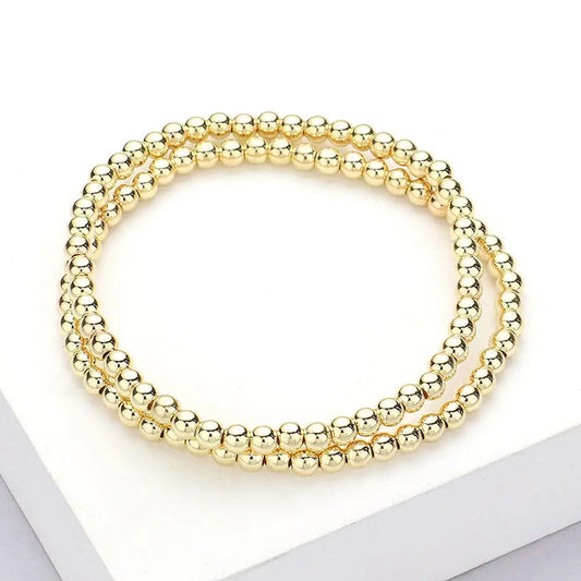 Waterproof Stainless-Steel 4mm Beaded Bracelets