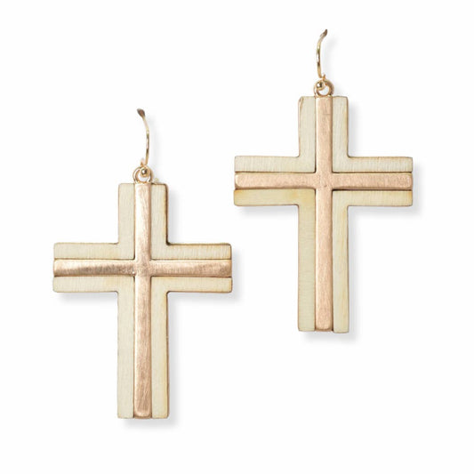 Metal Cross Earring