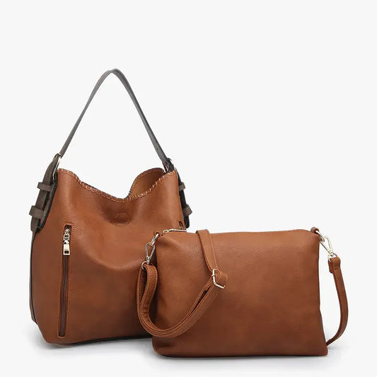 Alexa Brown 2 -in- 1 Hobo Bag