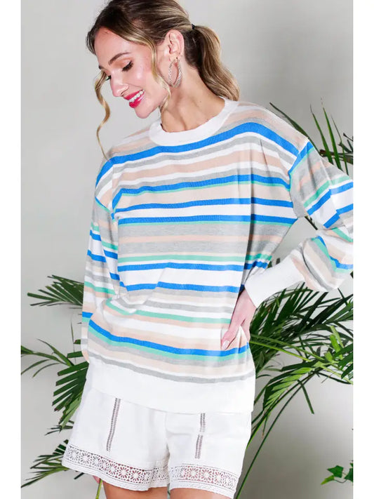 Crew Neck Balloon Sleeve Sweater