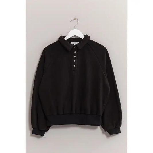 Black Fleece Half-Placket Top