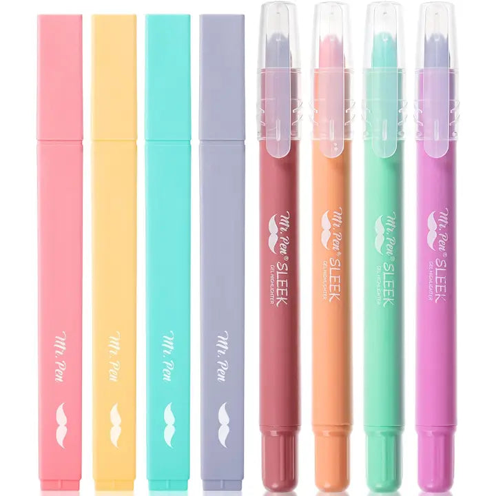 Aesthetic & Gel Highlighters Set
