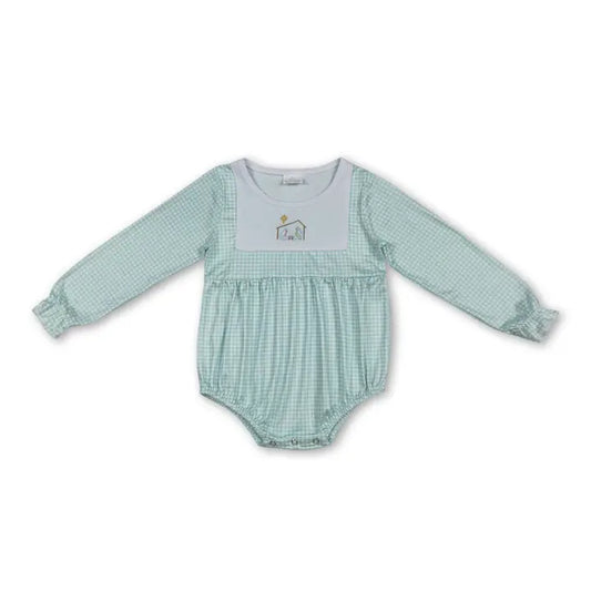 Long Sleeves Plaid Nativity Bubble
