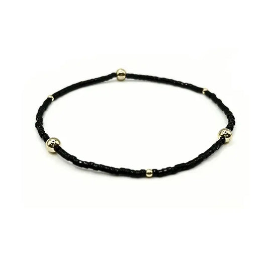 Game Day Black & Gold Filled Bracelet
