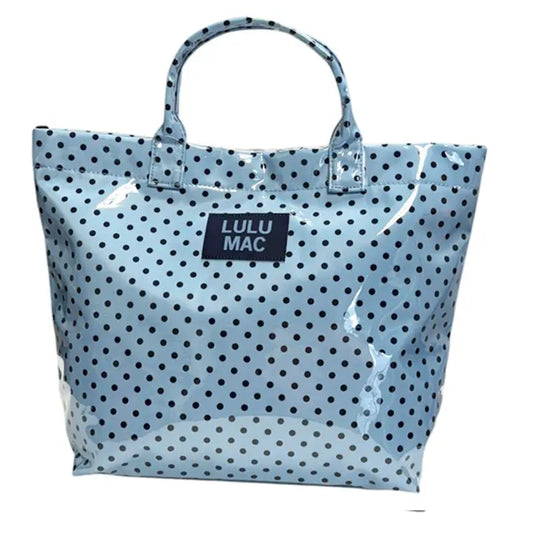 Light Blue & Navy Tote Bag
