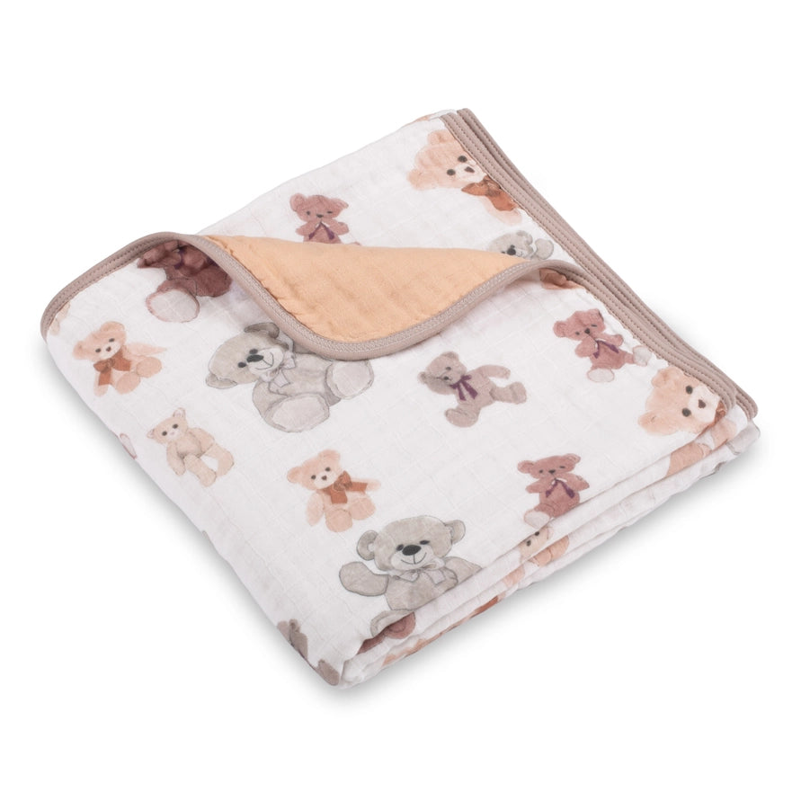 Muslin Quilt Baby Blanket - Bear Hugs