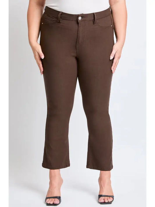 Plus Coco Hyperstretch Cropped Kick Crop Flare Pants