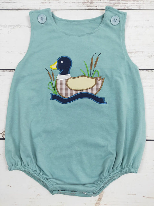 Duck Applique Cotton Baby Boy Outfit