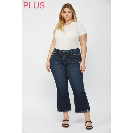 Plus High Rise Crop Flare