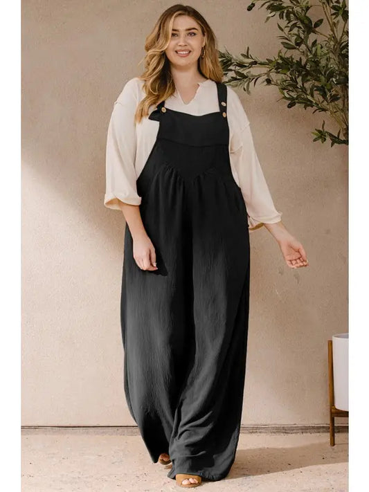 Plus Black Sling Jumpsuit