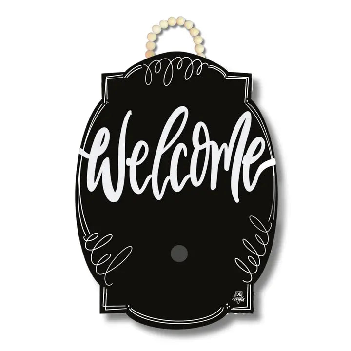Black Bloom "Welcome" Hanger
