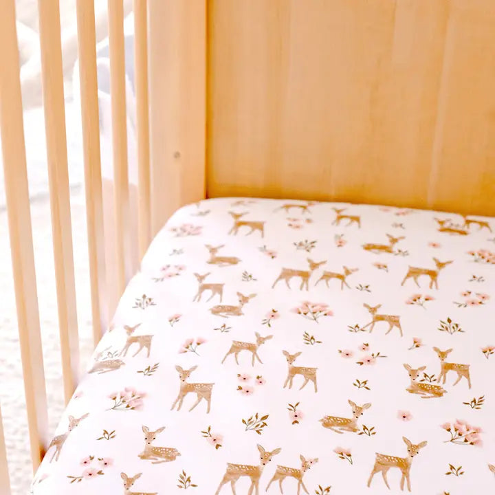 100% Polyester Cotton Jersey Deer Fitted Sheets