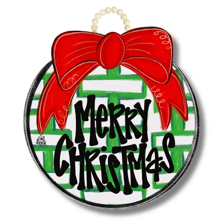 Red Bow Merry Christmas Hanger