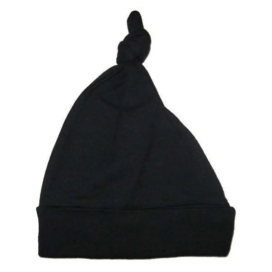 Black Knotted Baby Cap
