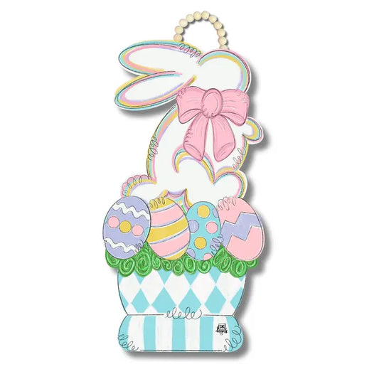 Bunny Topiary Door Hanger