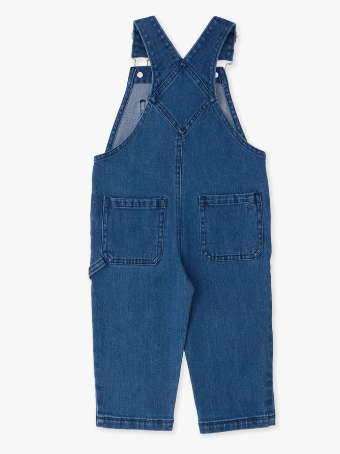 Medium Wash Stretch Denim Overalls