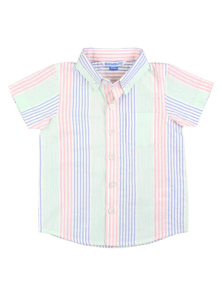 Boys Muli-Color Seersucker Shirt