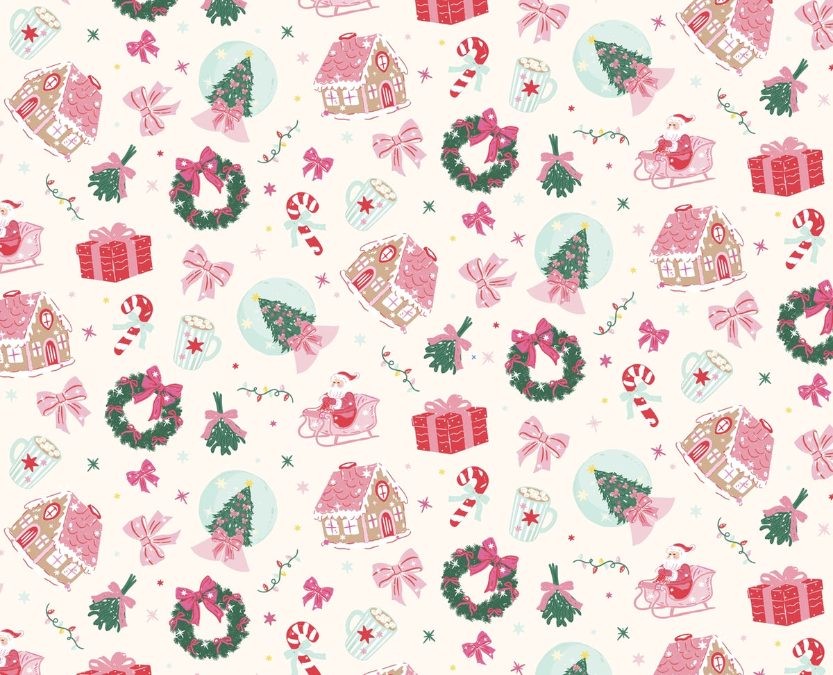 Santa's Sugarplum Social Christmas Pajama Short Set