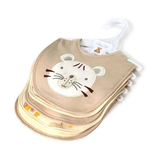 5 Pack Soft Cotton Bibs