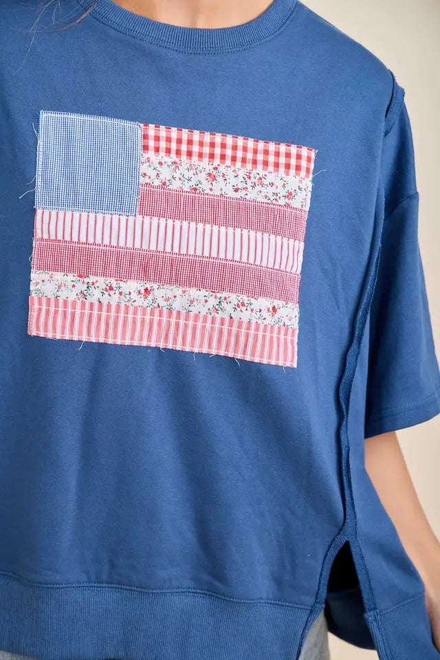 Patriotic Americana Flag Top