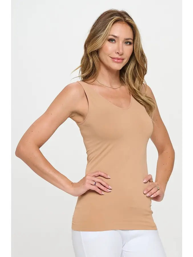 One Size Reversible Seamless Layering Tank
