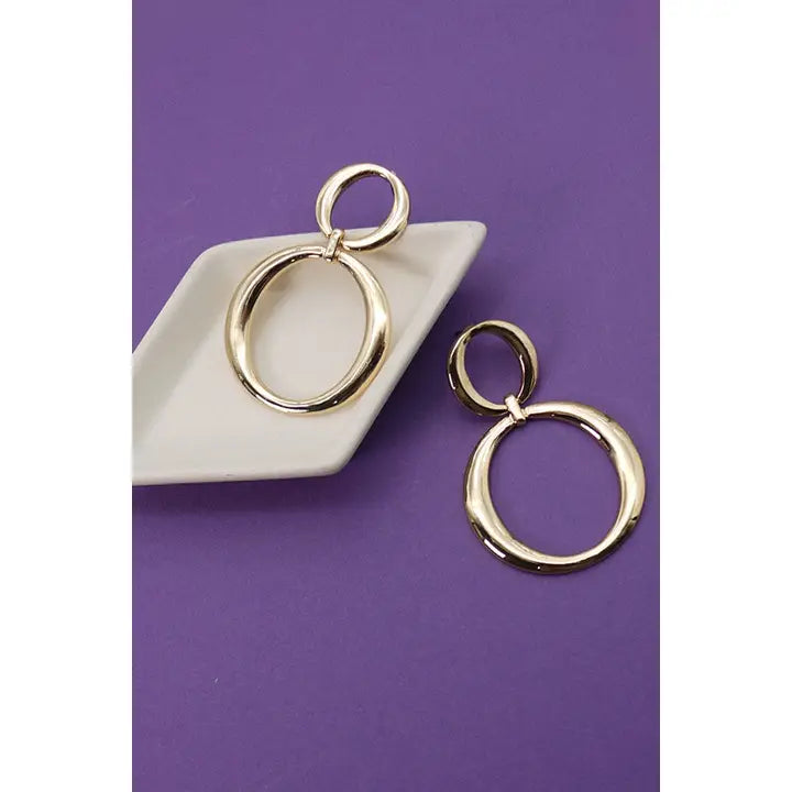 Double O Drop Earrings