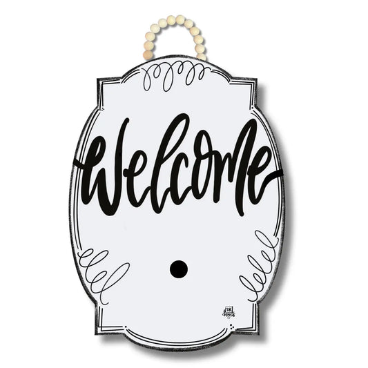White Bloom Door Hanger