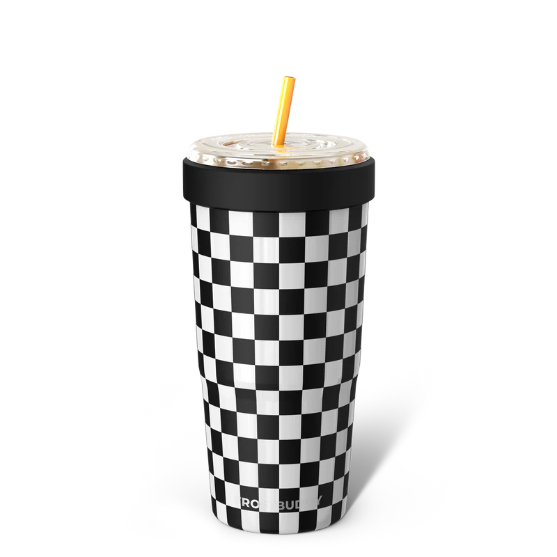 To - Go Buddy White Checkered