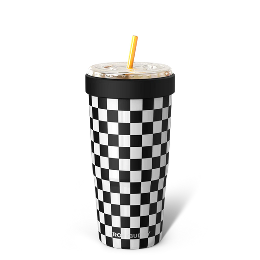 To - Go Buddy White Checkered