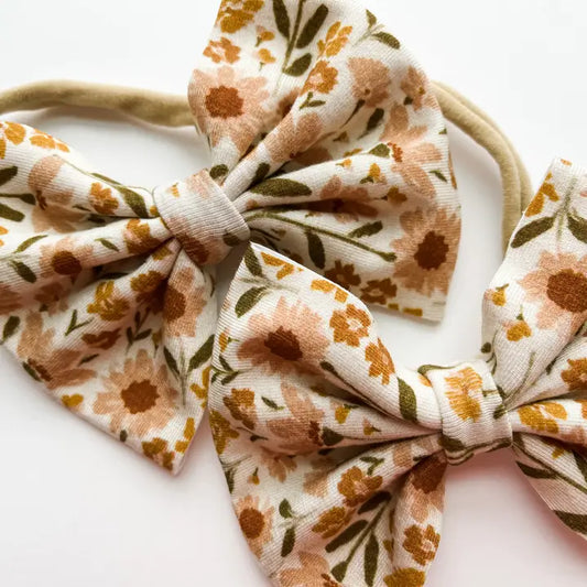 Floral Garden Baby Bow Headband