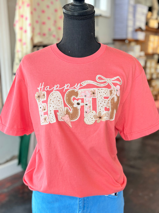 Pink Happy Easter Tee