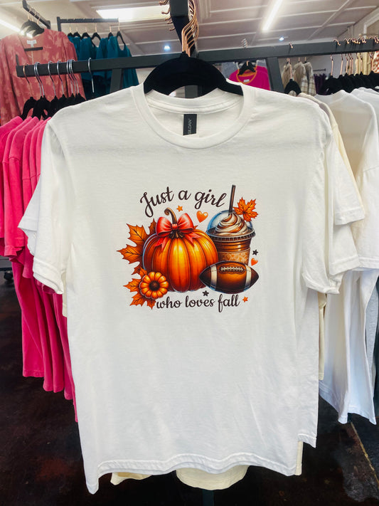 Just a Girl Who Loves Fall Tee