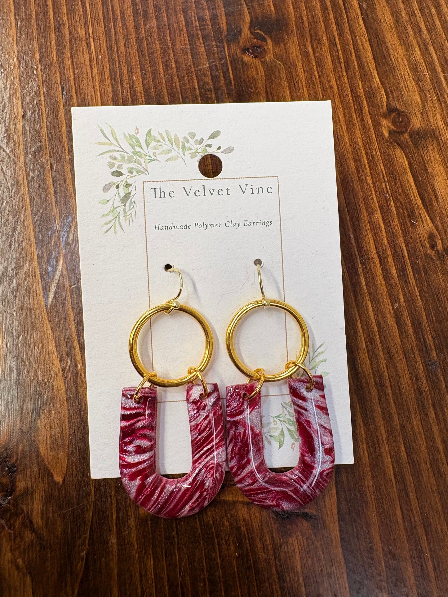 Crimson Wave Earrings