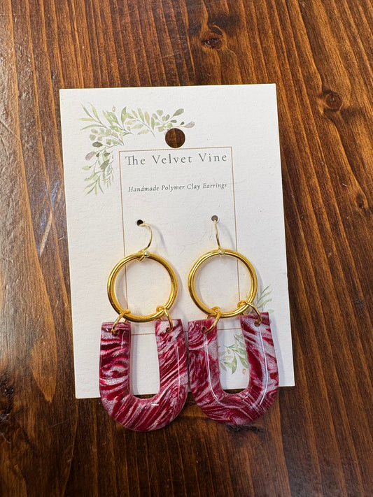 Crimson Wave Earrings