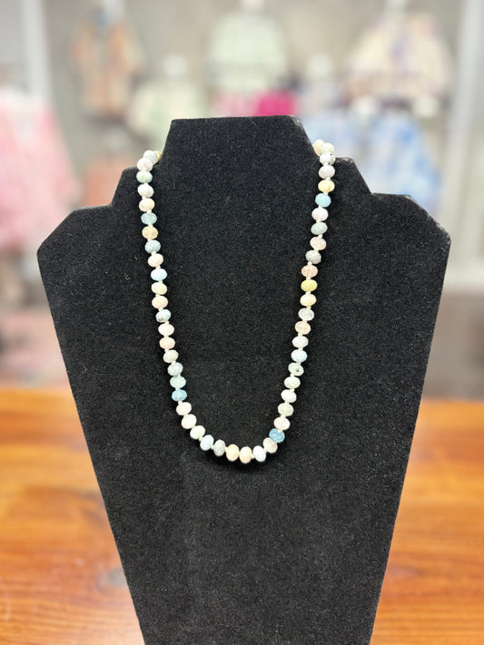 Soft Skies Beaded Necklace