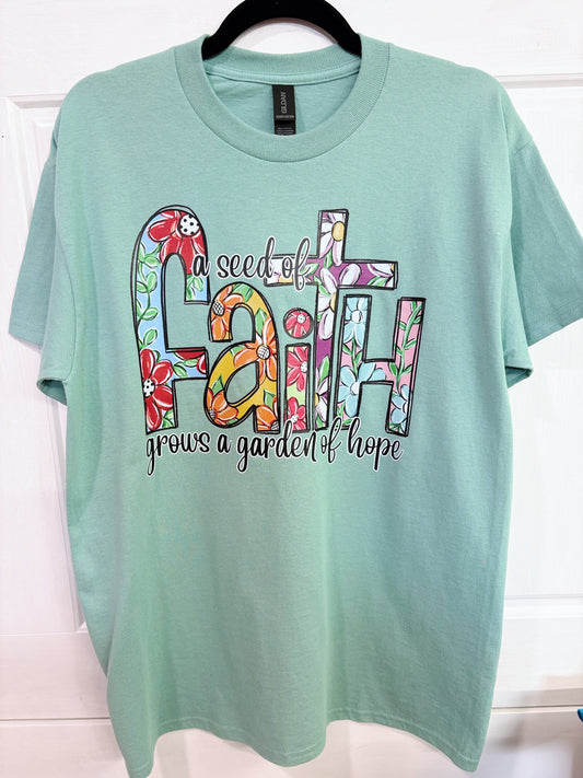 Teal Seed Of Faith Tee